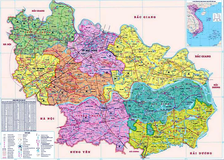 Đơn Vị Hành Chính Tỉnh Bắc Ninh cũ trước sáp nhập